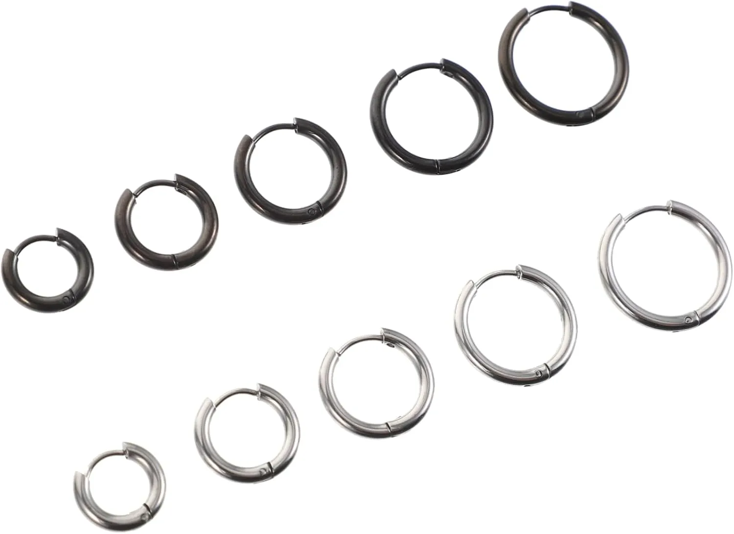 10Pcs Hoop Earrings for Women Minimalist Earrings Ear Jewelry and Colors