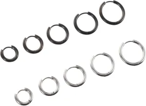 10Pcs Hoop Earrings for Women Minimalist Earrings Ear Jewelry and Colors
