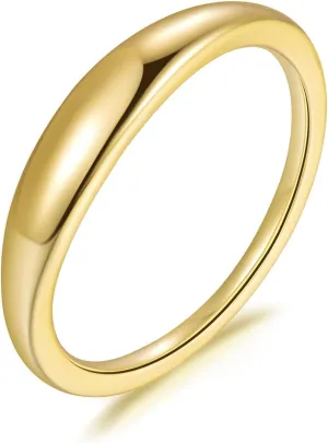 14K Gold Rings for Women and Mens Ring Non Tarnish Chunky Gold Ring Vintage Rings for Women Jewelry (5-9)
