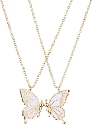 2 PCS Best Friend Necklaces Butterfly Necklaces for Best Friends Long Distance Birthday Christmas Gifts