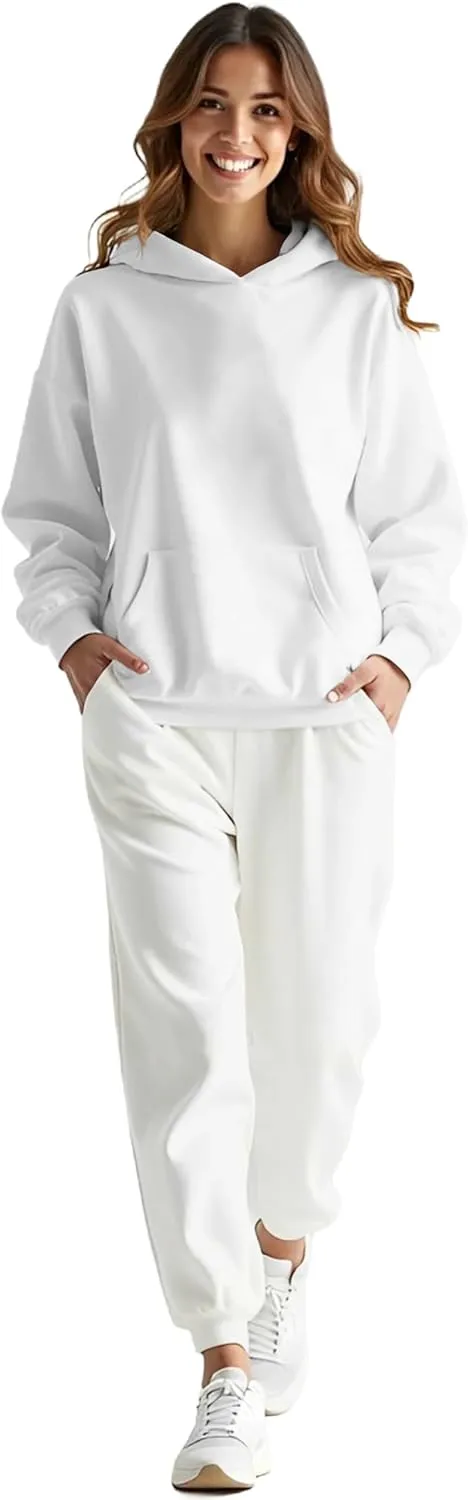 2 Piece Set Oversized With Pockets Hoodie Loose Fit Trendy Sweatsuit Baggy Fashion Sweatsuit Casual Y2k Set