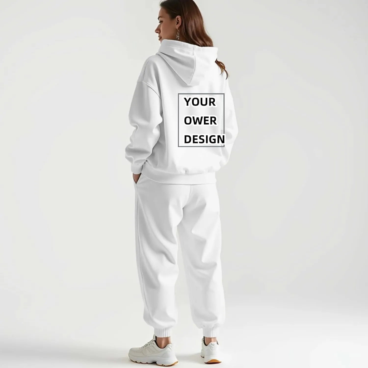 2 Piece Set Oversized With Pockets Hoodie Loose Fit Trendy Sweatsuit Baggy Fashion Sweatsuit Casual Y2k Set