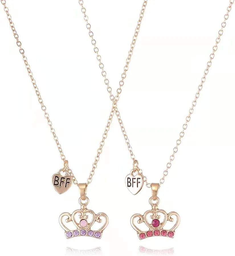2Pcs Best Friend Necklaces Birthday Christmas Graduation Gifts BFF Necklaces Friendship Sister Daughter Gifts