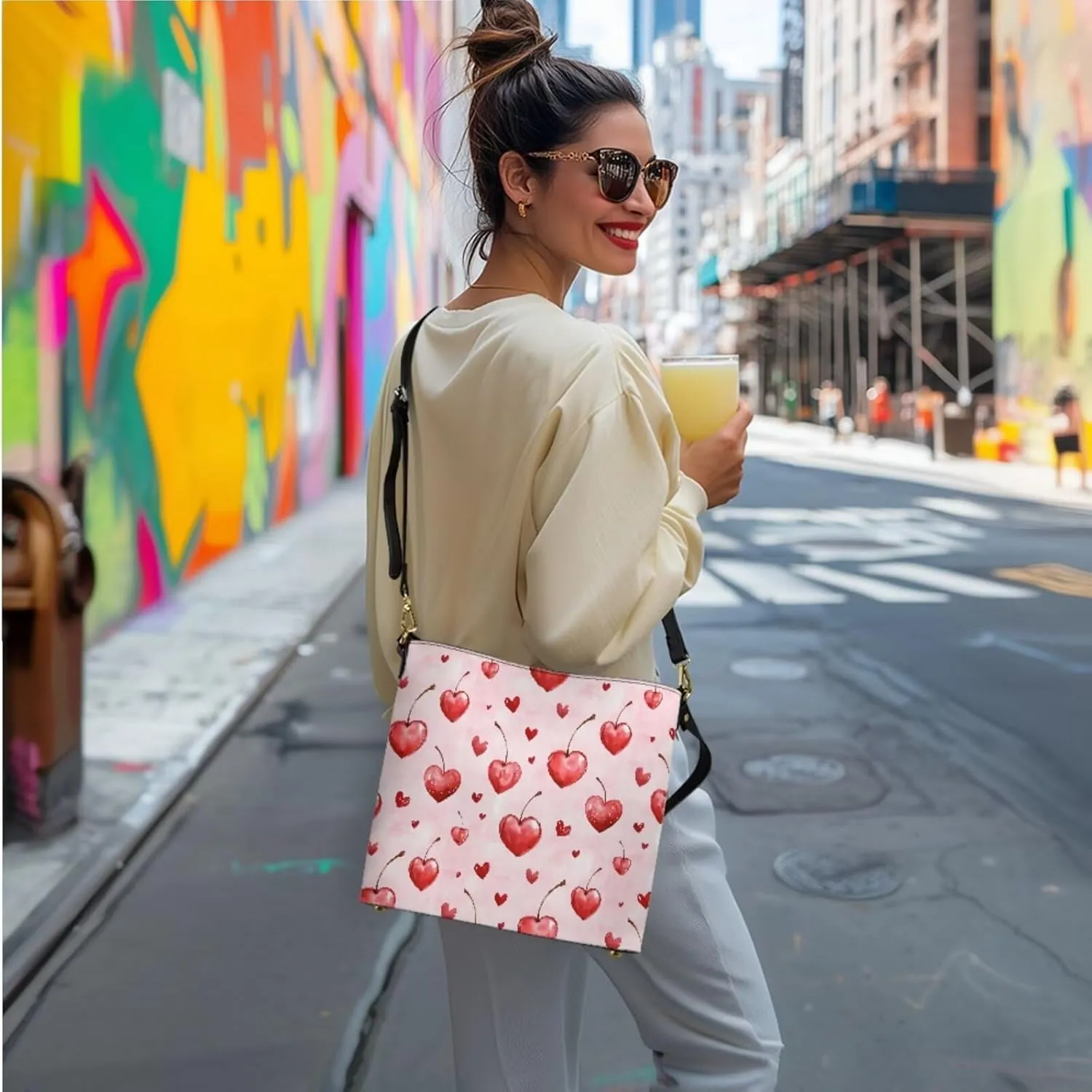 3 Piece Purse Sets for Women with Wallet Valentine's Day Satchel Tote Bags Leather Hobo Crossbody Bags