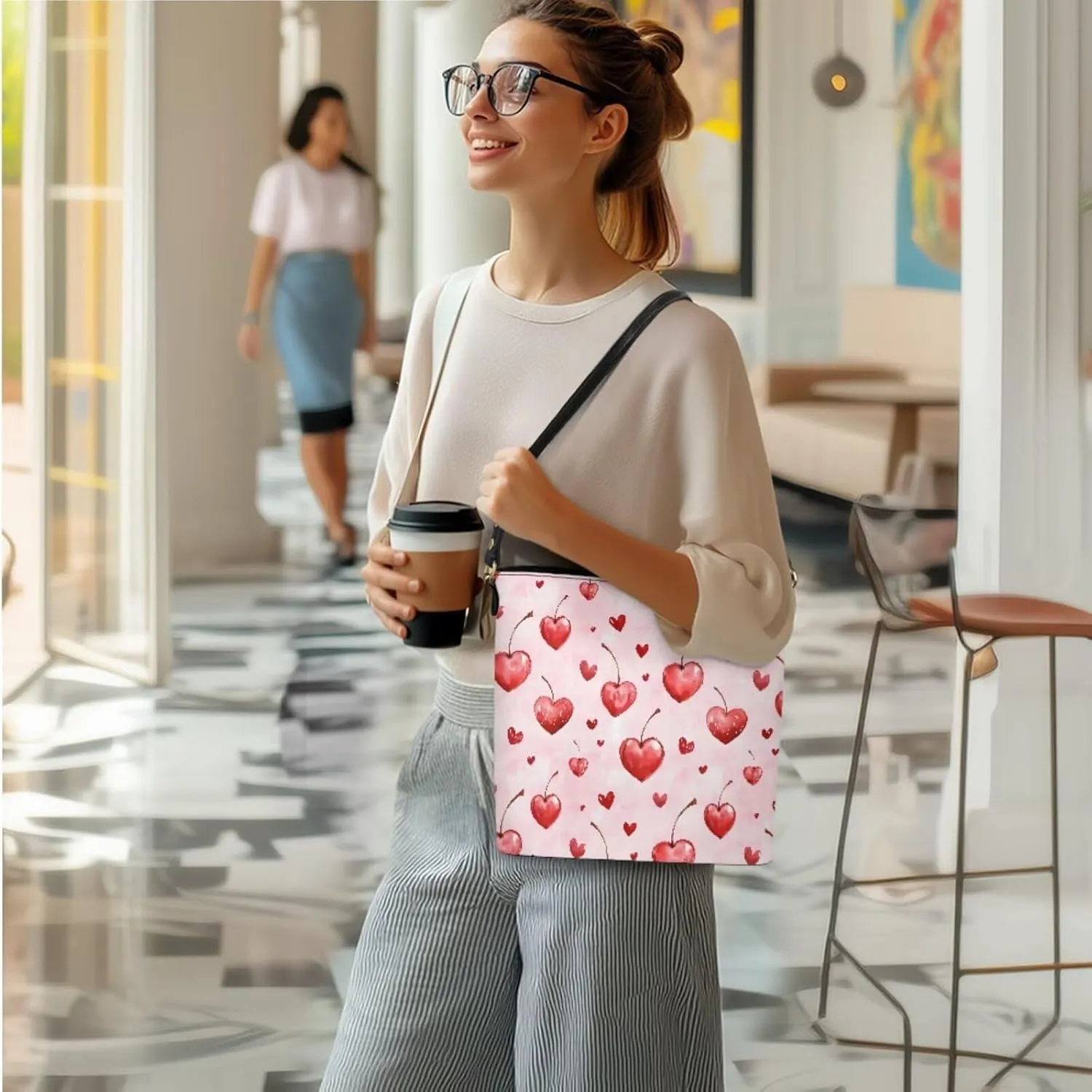 3 Piece Purse Sets for Women with Wallet Valentine's Day Satchel Tote Bags Leather Hobo Crossbody Bags