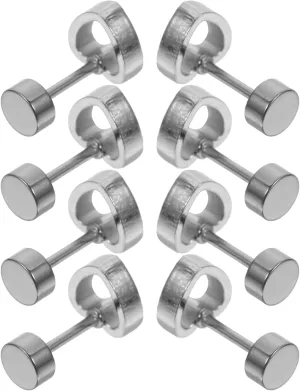 8pcs Heart Shaped Stainless Steel Ear Studs for Women Minimalist Jewelry Durable Design present for Christmas Birthdays and Special Occasions