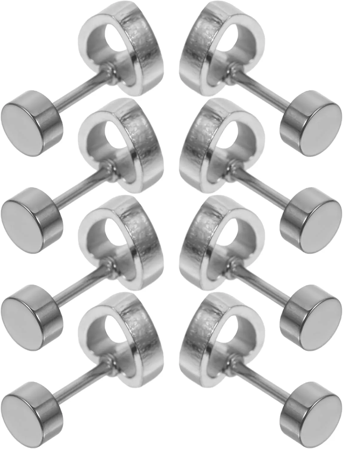 8pcs Heart Shaped Stainless Steel Ear Studs for Women Minimalist Jewelry Durable Design present for Christmas Birthdays and Special Occasions
