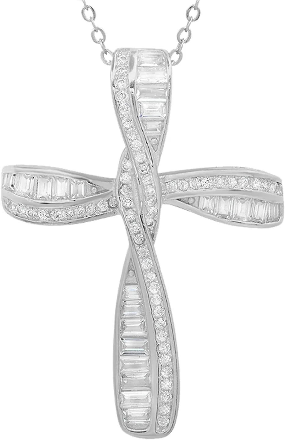 925 Sterling Silver Necklace | 14k Gold Cross Necklaces for Women | Silver Jewelry Crucifix Necklace Women | Dainty Gold Necklace Gold Jewelry for Women | 18" Silver Cross Pendant