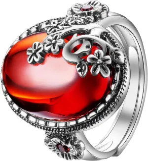 925 Sterling Silver Rings Stone Rings for Women Vintage Rings Gemstone Rings Adjustable Rings Jewelry Gifts For Women