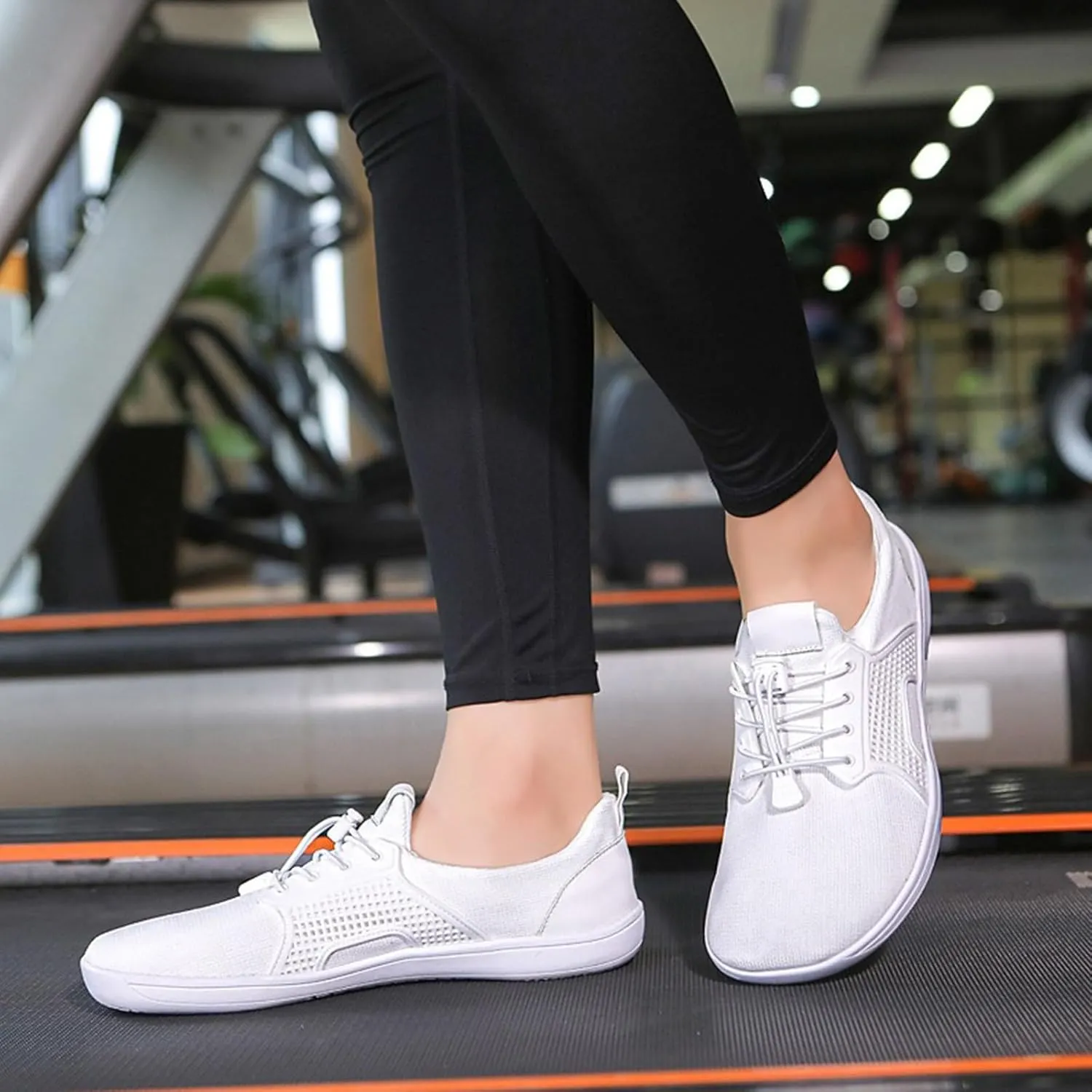 Arch Support Orthopedic Sneakers for Women Breathable Zero Drop Adjustable Barefoot Shoes Fly Woven Mesh Shoe