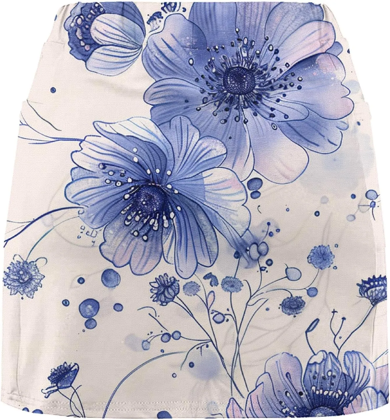 Athletic Skort for Women Summer Boho Floral Print Mini Skirts with Built in Shorts High Waist Workout Shorts