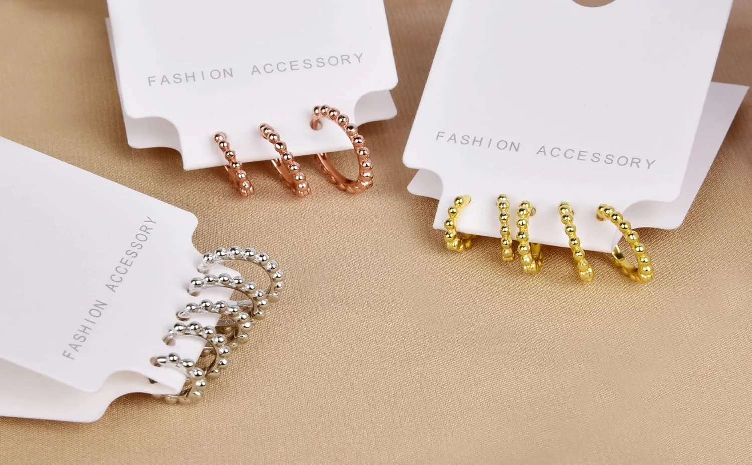 Ball Beaded Huggie Hoop Earrings Upper Ear Cartilage Helix 925 Sterling Silver Gold Small Tiny Mini 12mm 10mm 9mm 8mm 7mm 6mm Hoop Earrings