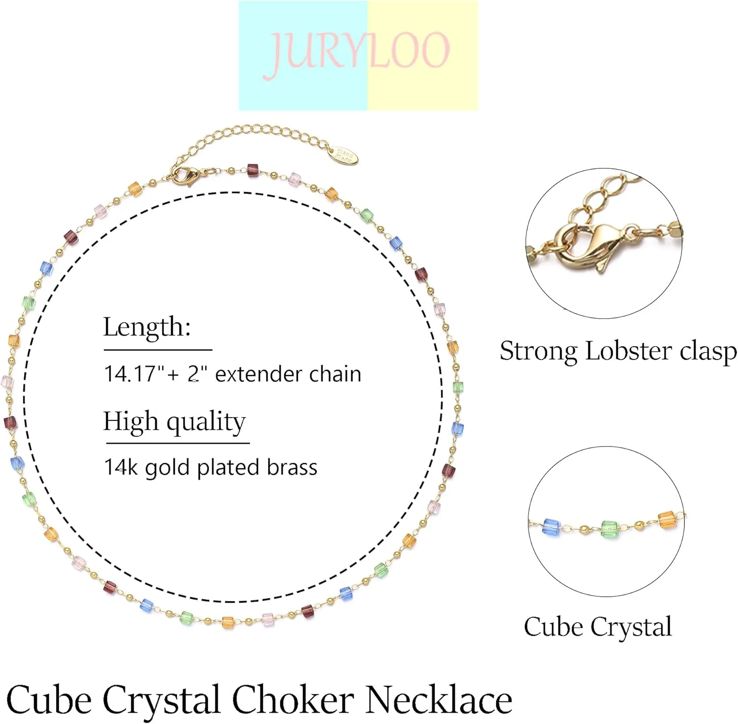 Beaded Choker Necklaces, Handmade Healing Crystal Stone Choker Colorful Bohemian Gemstone Necklaces Gold Summer Beach Choker Necklaces for Women