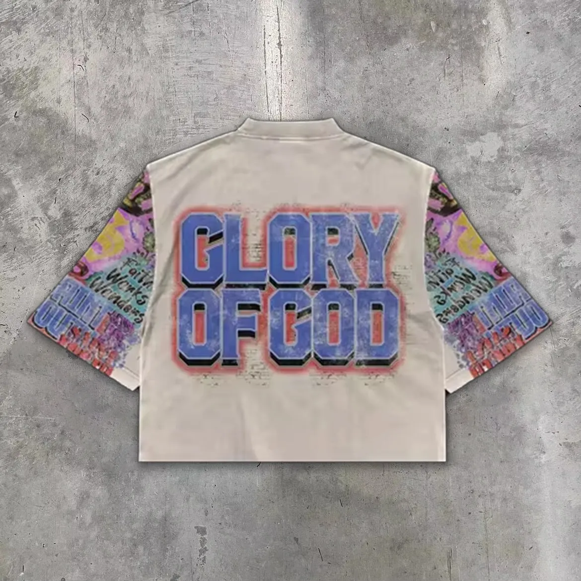 Blavra Glory Of God Graphic Short Sleeve 3 4 T-Shirt