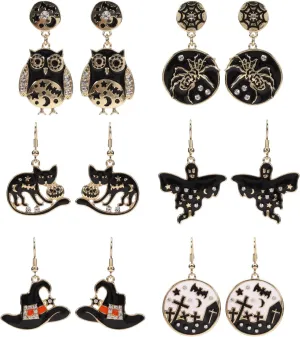 Bohemian Earrings Vintage Drop Dangle Earrings Boho Earrings Set Statement Earrings Alloy Long Boho Dangle Retro Earrings for Women