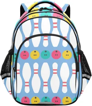 Bowling Sports Backpack for School Study Book Bags Laptop Backpack Work Travel Computer Bags with Reflective Stripes