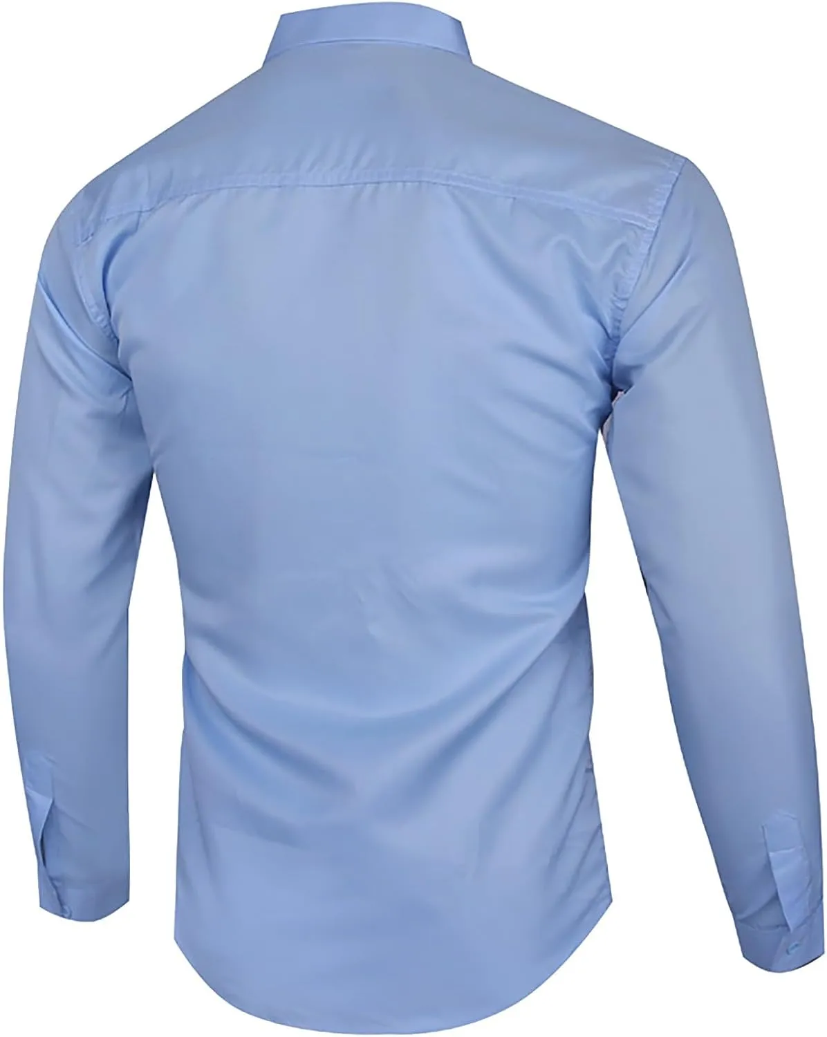 Business Dress Shirts for Men Long Sleeve Oxford Casual Dress Button Down Shirts Untucked Work T-Shirts with Pocket