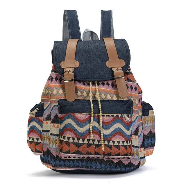 Canvas Vintage Bohemian Backpack Ethnic