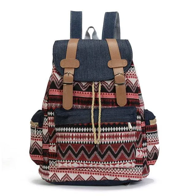 Canvas Vintage Bohemian Backpack Ethnic
