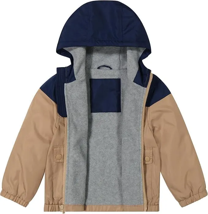 Carter's Baby Boy's Midweight Water-Resistant Fleece-Lined Jacket with Snap Pockets