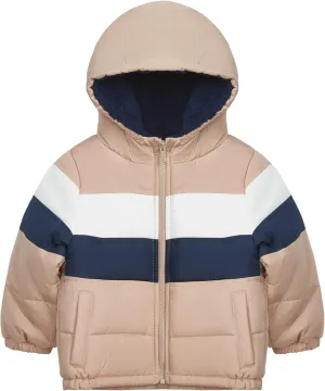 Carter's Boys' Sherpa-Lined Heavyweight Hooded Puffer Jacket