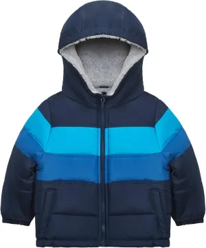 Carter's Boys' Sherpa-Lined Heavyweight Hooded Puffer Jacket
