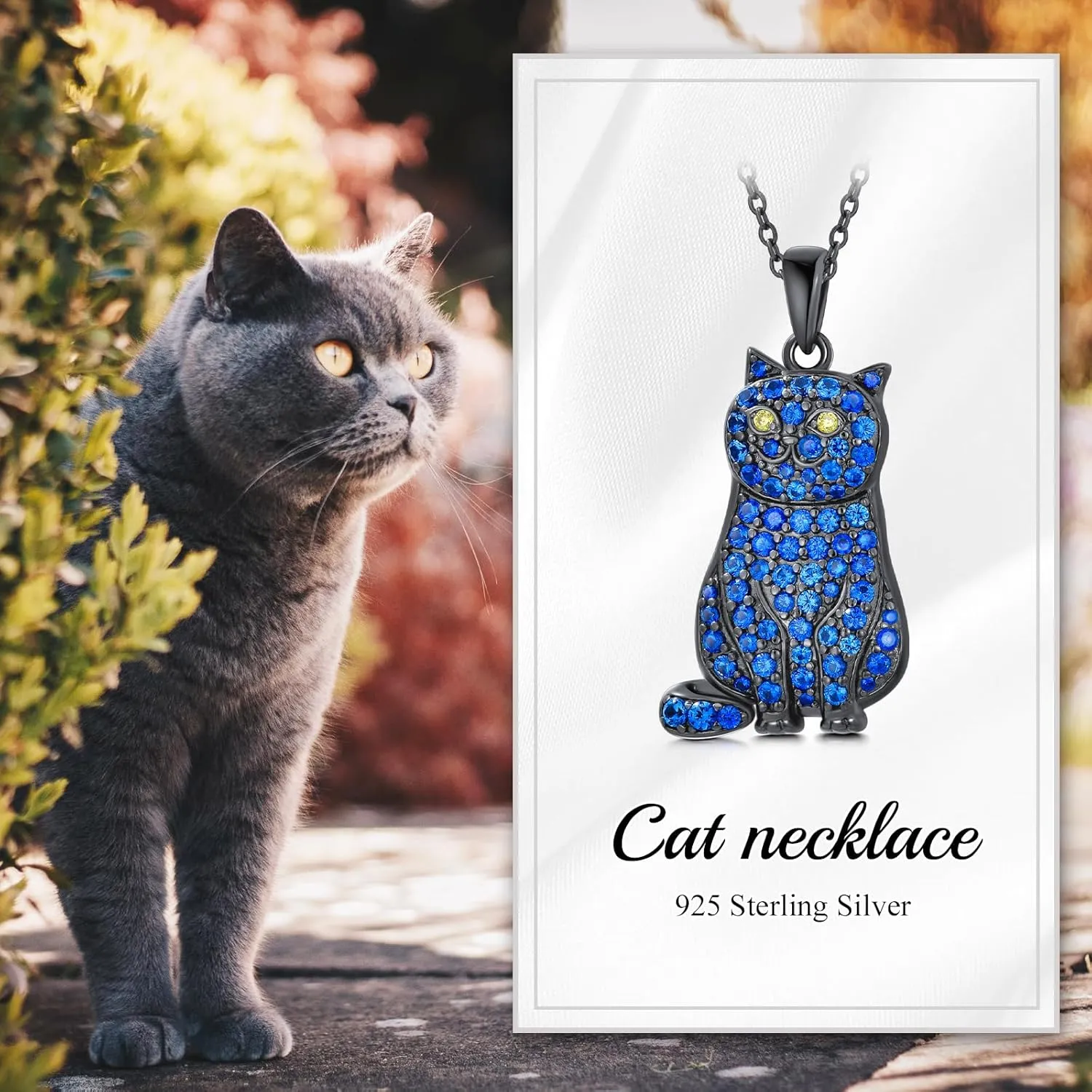 Cat Necklaces 13 Breeds of Cats Necklaces S925 Sterling Silver Cat Pendant for Women