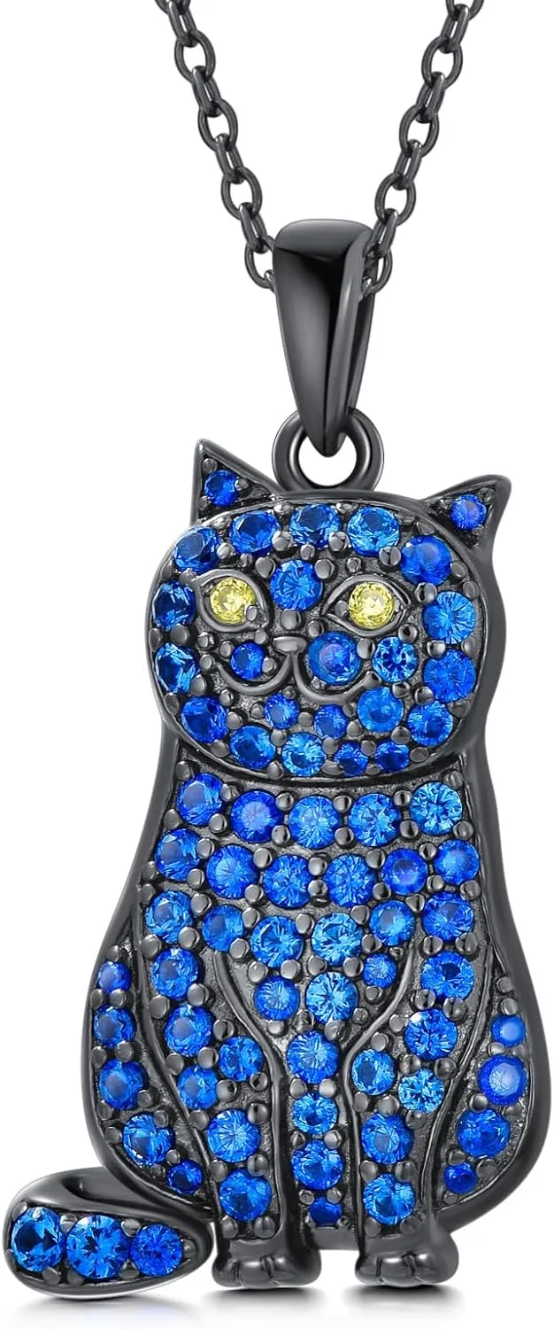 Cat Necklaces 13 Breeds of Cats Necklaces S925 Sterling Silver Cat Pendant for Women