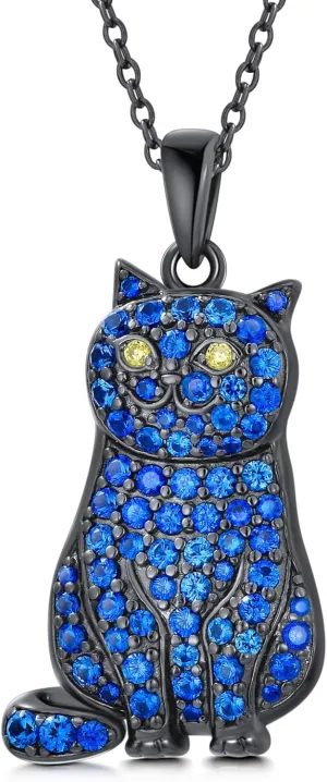 Cat Necklaces 13 Breeds of Cats Necklaces S925 Sterling Silver Cat Pendant for Women