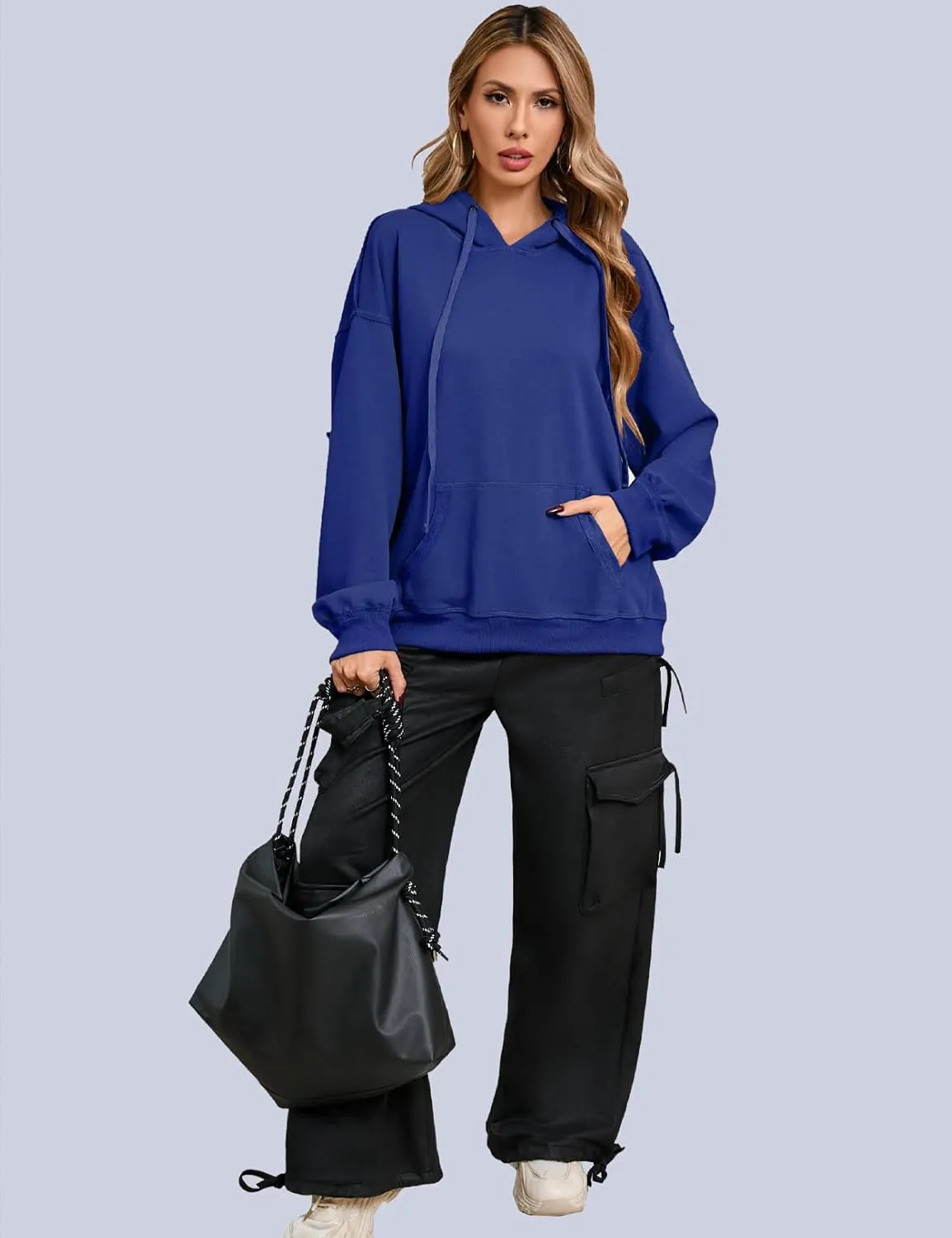 CHERFLY Oversized Hoodies for Women 2025 Fashion Pullover Sweatshirts Spring Outfits