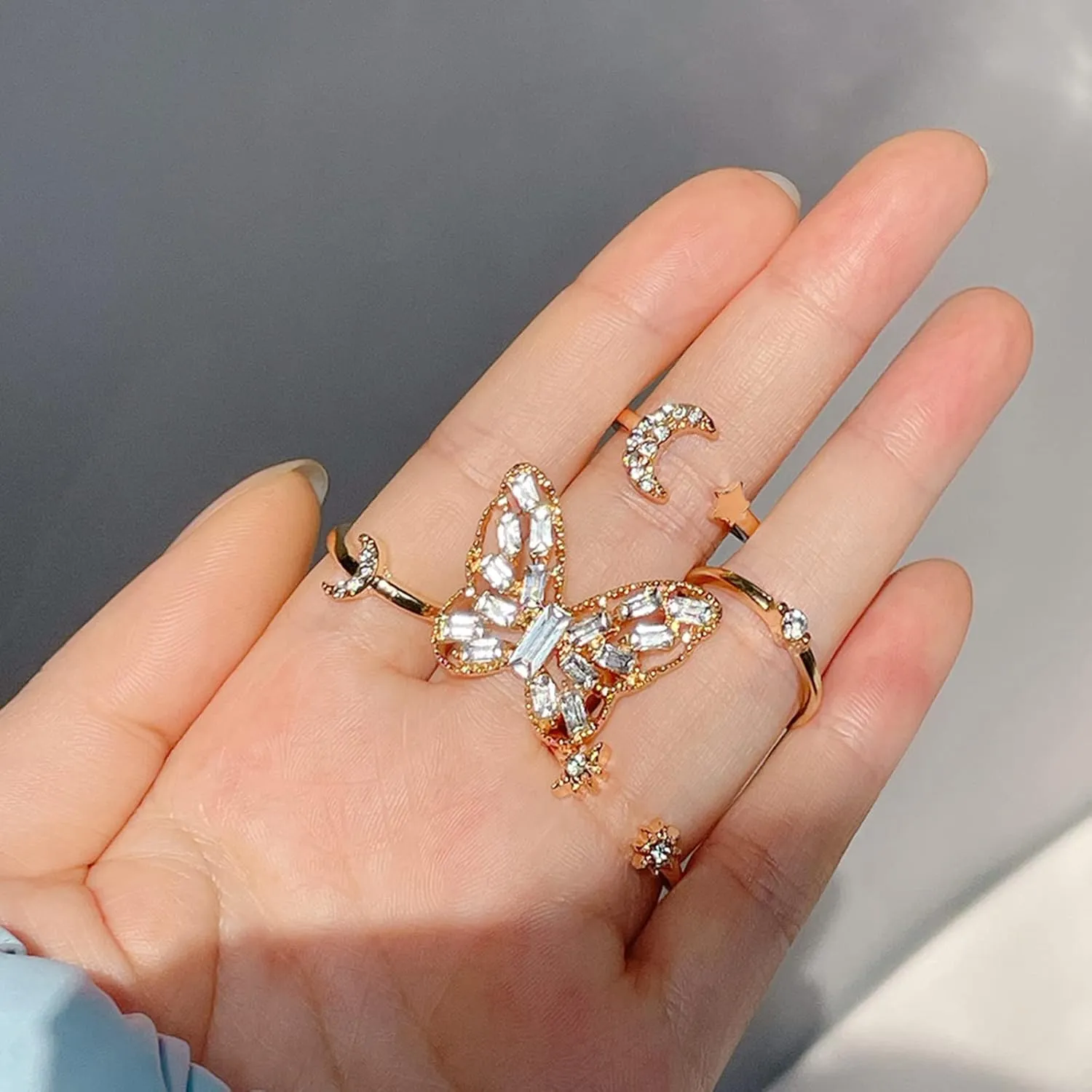 choice of all Rings for Teen Girls Cute Rings Gold Stacking Rings for Women Midi Open Rings Set Dainty Jewelry Gifts for Girls