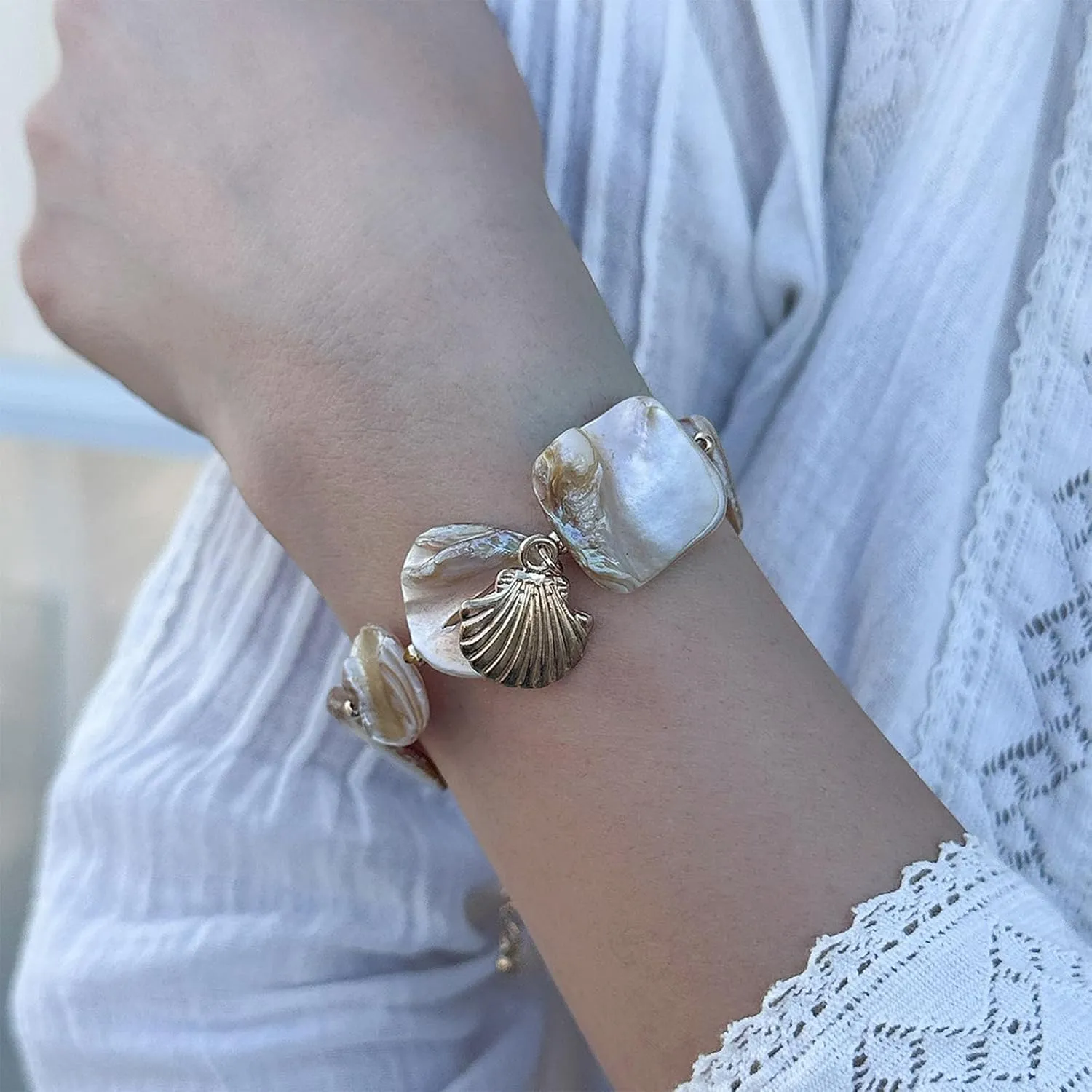 choice of all Shell Bracelets for Women Boho Layered Beaded Bracelets Seashell Bracelets Starfish Bracelets Summer Beach Bracelets Jewelry Accessories
