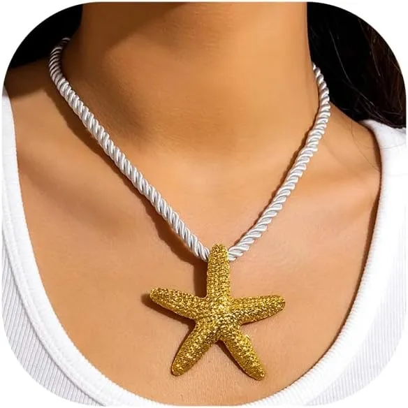 Choistily Starfish Necklace for Women Gold Starfish Necklace Seashell Necklaces Beach Necklaces