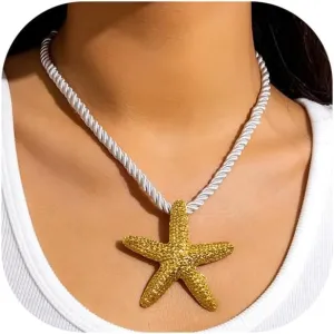 Choistily Starfish Necklace for Women Gold Starfish Necklace Seashell Necklaces Beach Necklaces