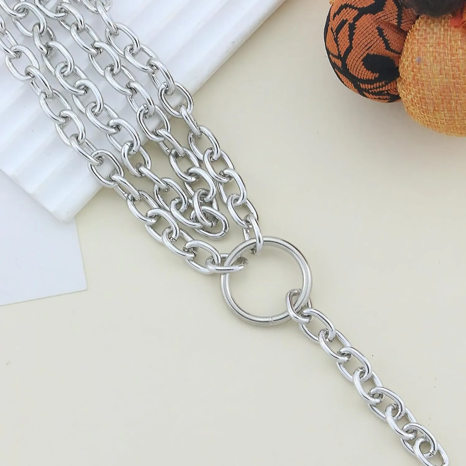 Chunky Gold Necklaces for Women Gold Layered Necklaces Punk 8090s Hip Hop Necklace Cuban Link Chain Necklaces Layered Choker Necklace Prom Jewelry Freaknik Outfit Accessories