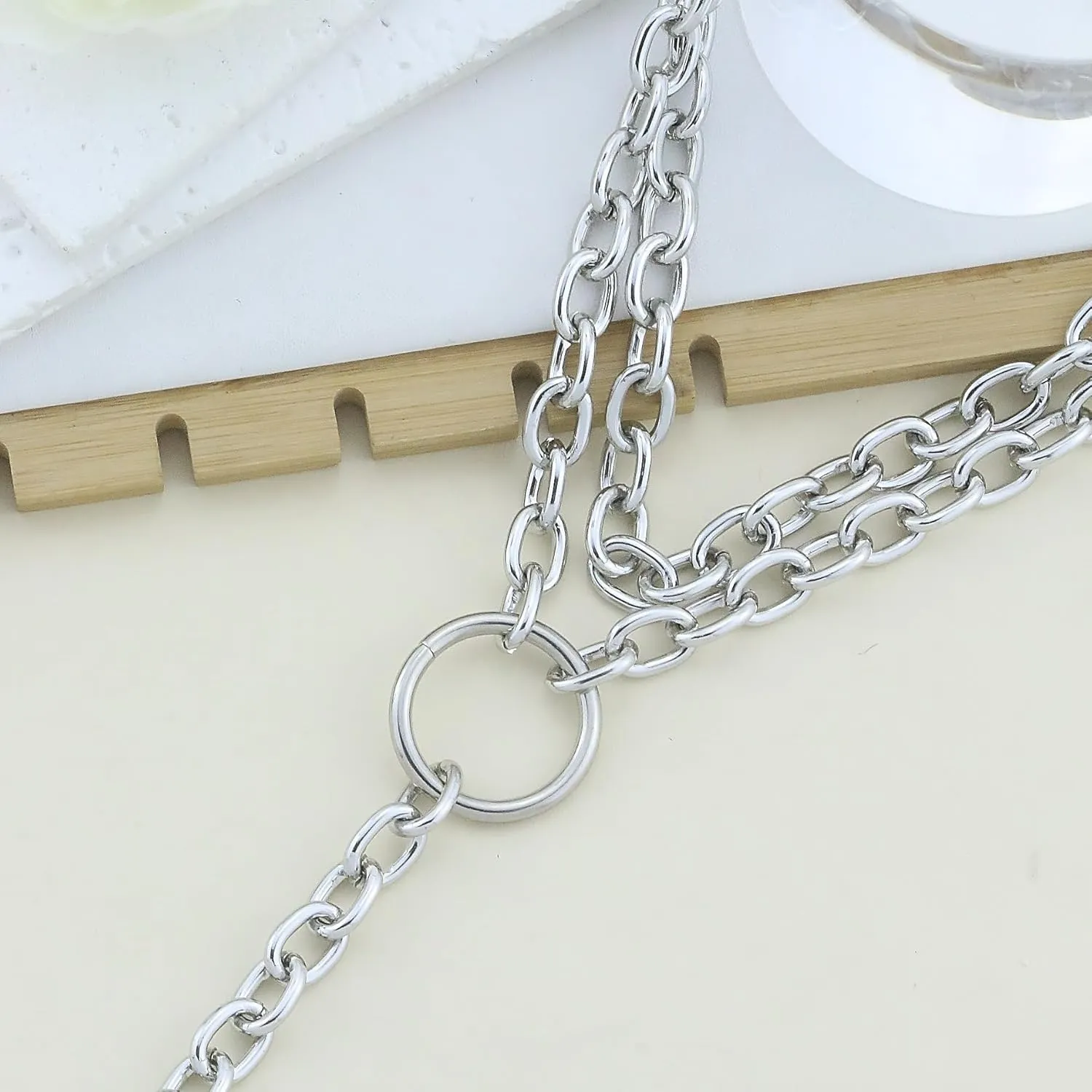 Chunky Gold Necklaces for Women Gold Layered Necklaces Punk 8090s Hip Hop Necklace Cuban Link Chain Necklaces Layered Choker Necklace Prom Jewelry Freaknik Outfit Accessories
