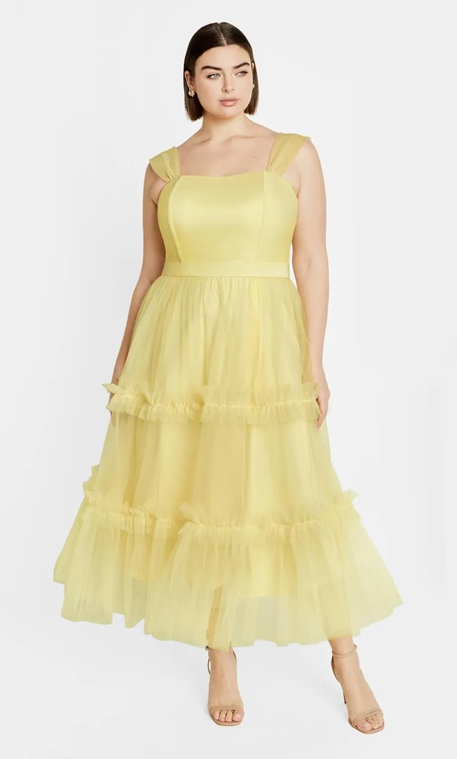 City Chic Women's Dress-Charming Midi