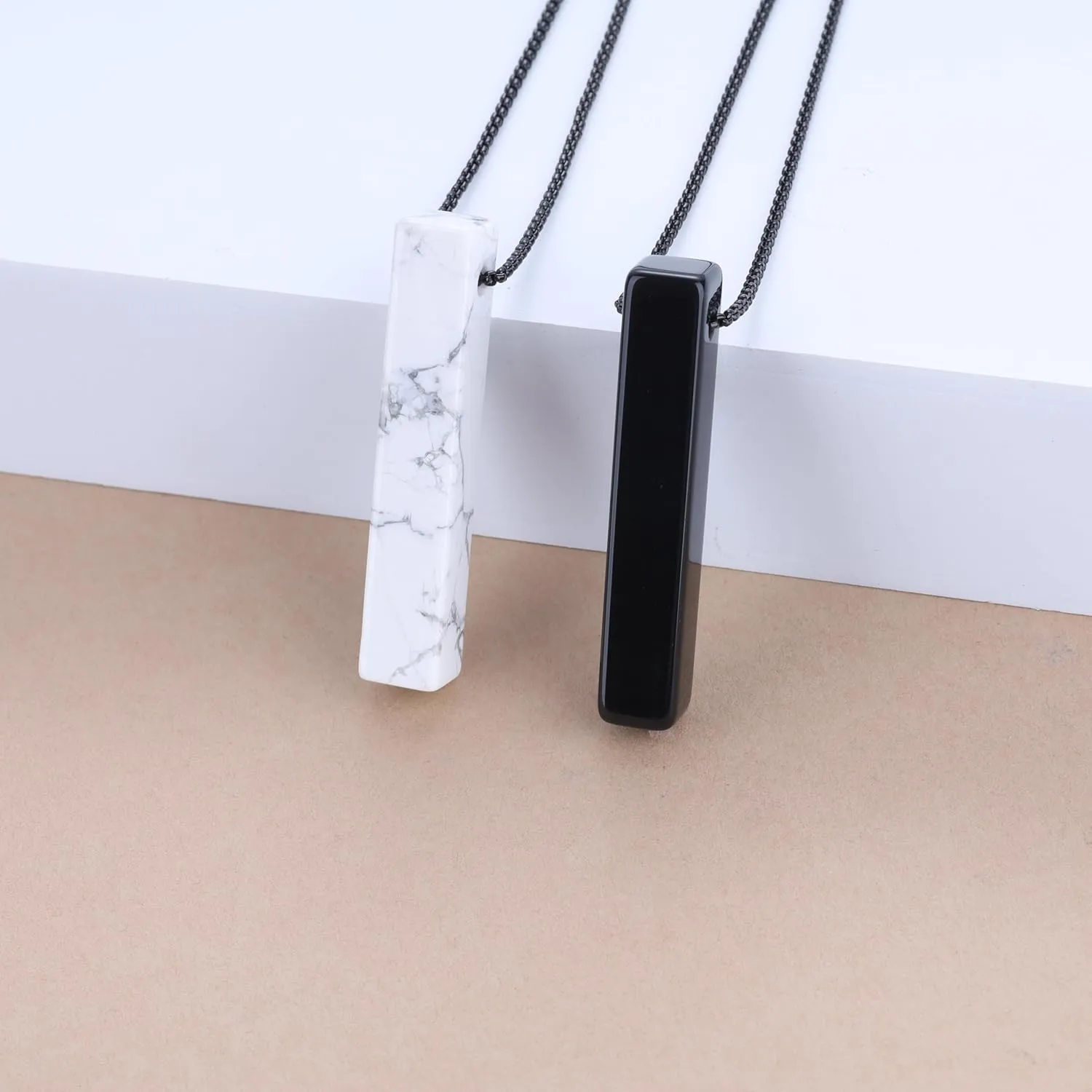 COAI Bar His and Hers Necklaces Crystal Necklaces for Couples