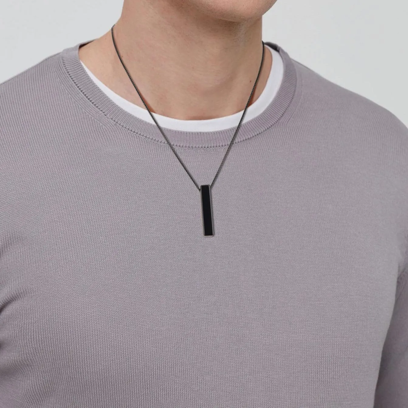 COAI Bar His and Hers Necklaces Crystal Necklaces for Couples