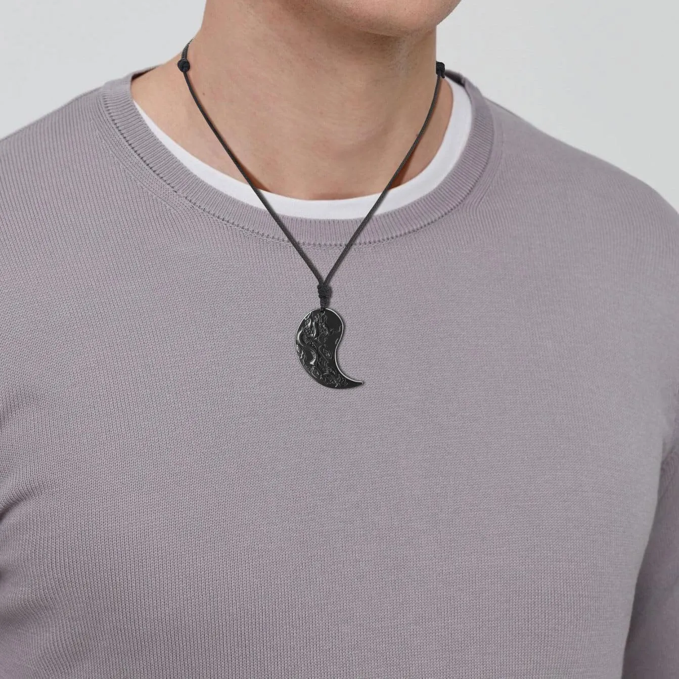 COAI Yin Yang Necklaces Matching Necklaces for Couples, Dragon and Phoenix Pendants