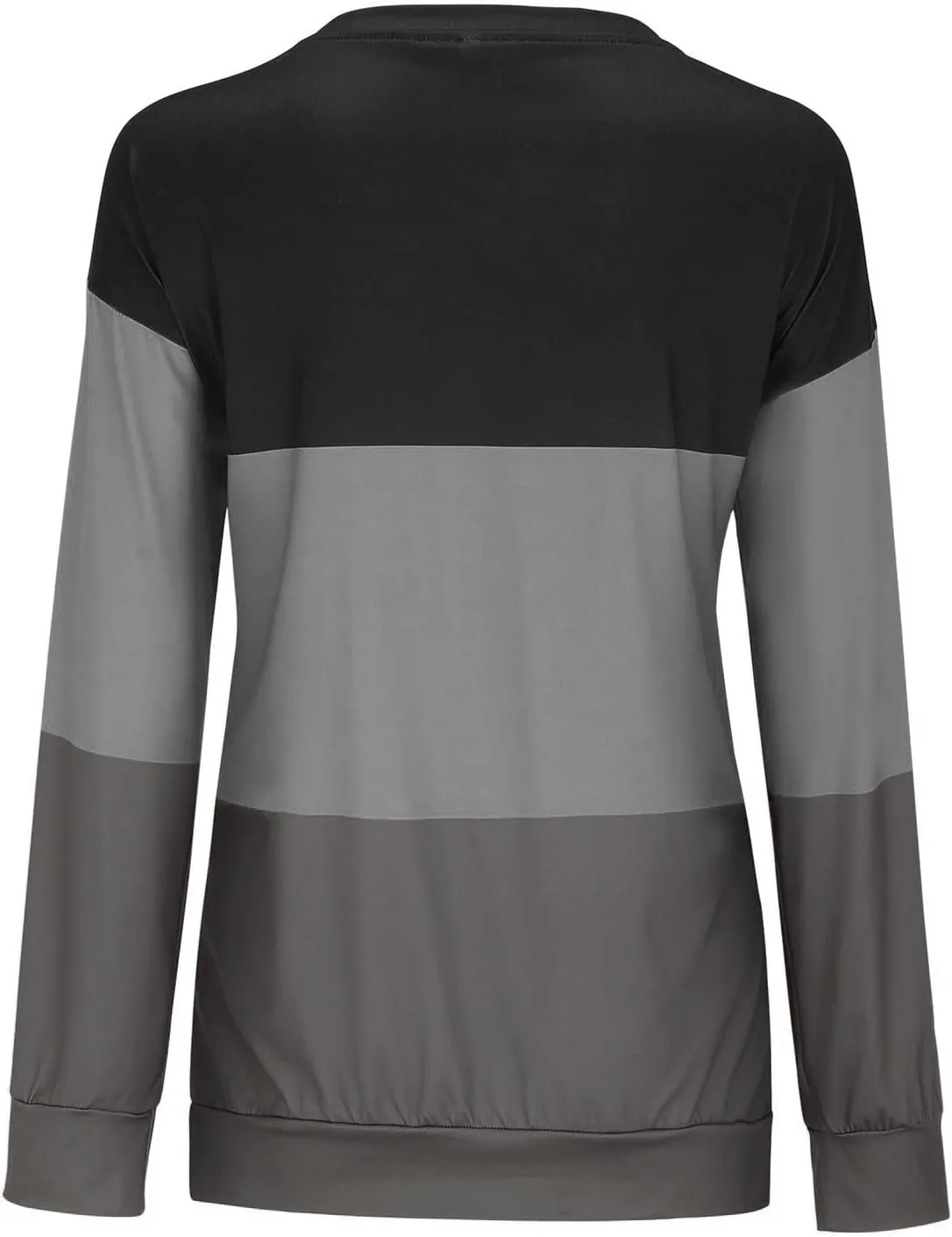 Color Block Striped Top for Women Fashion Hip Hop Y2K Round Neck Vacation Sweatshirt Long Sleeve Work Casual Pullover