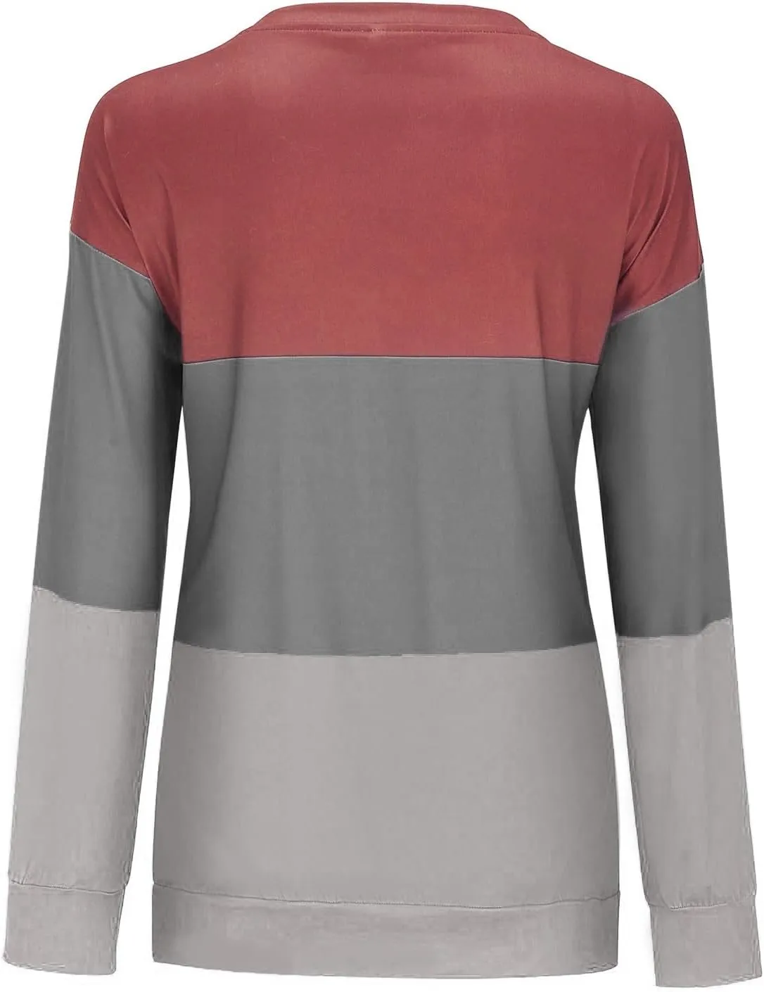 Color Block Striped Top for Women Fashion Hip Hop Y2K Round Neck Vacation Sweatshirt Long Sleeve Work Casual Pullover