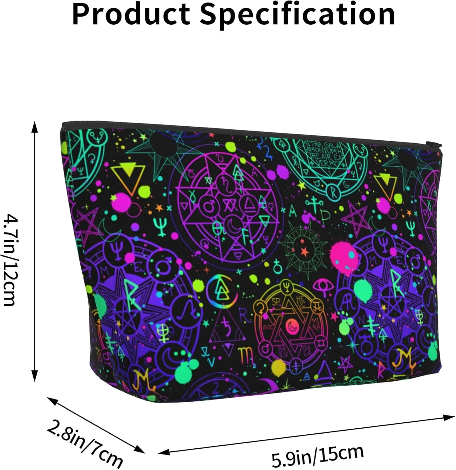 Cosmetic Bag With Zipper Portable Travel Cosmetic Bag Cute Stationery Bag For Travel, Gym, Weekend Soft gothic trippy purple sun moon magic alchemical cosmic witch witchy Makeup Bags