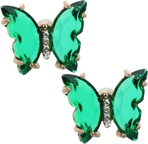 Crystal Butterfly Earrings for Women Dazzling Transparent Studs Lightweight Rhinestone Jewelry for Any Occasion Unique and Versatile Accessory