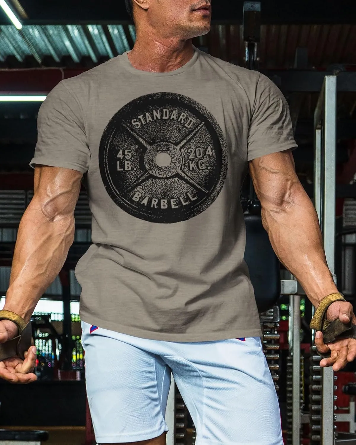 D R DETROIT REBELS Squat Bench Deadlift Repeat Gym Workout Shirts for Men Weight Plate Gym T-Shirt