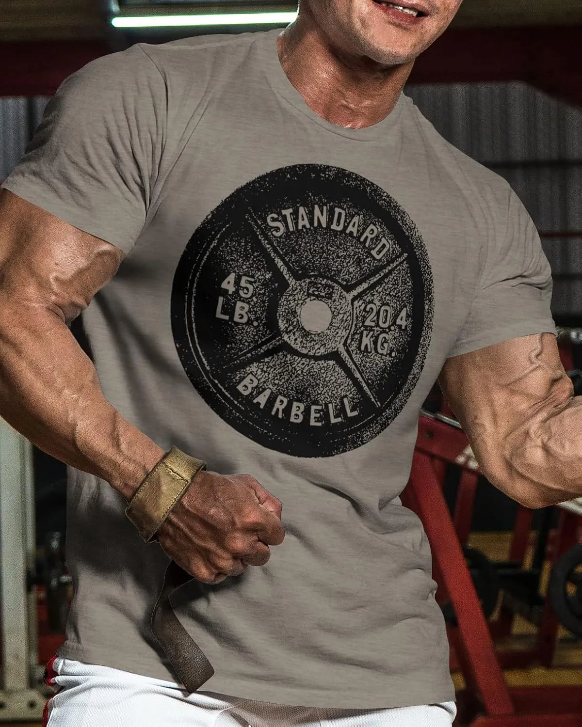 D R DETROIT REBELS Squat Bench Deadlift Repeat Gym Workout Shirts for Men Weight Plate Gym T-Shirt