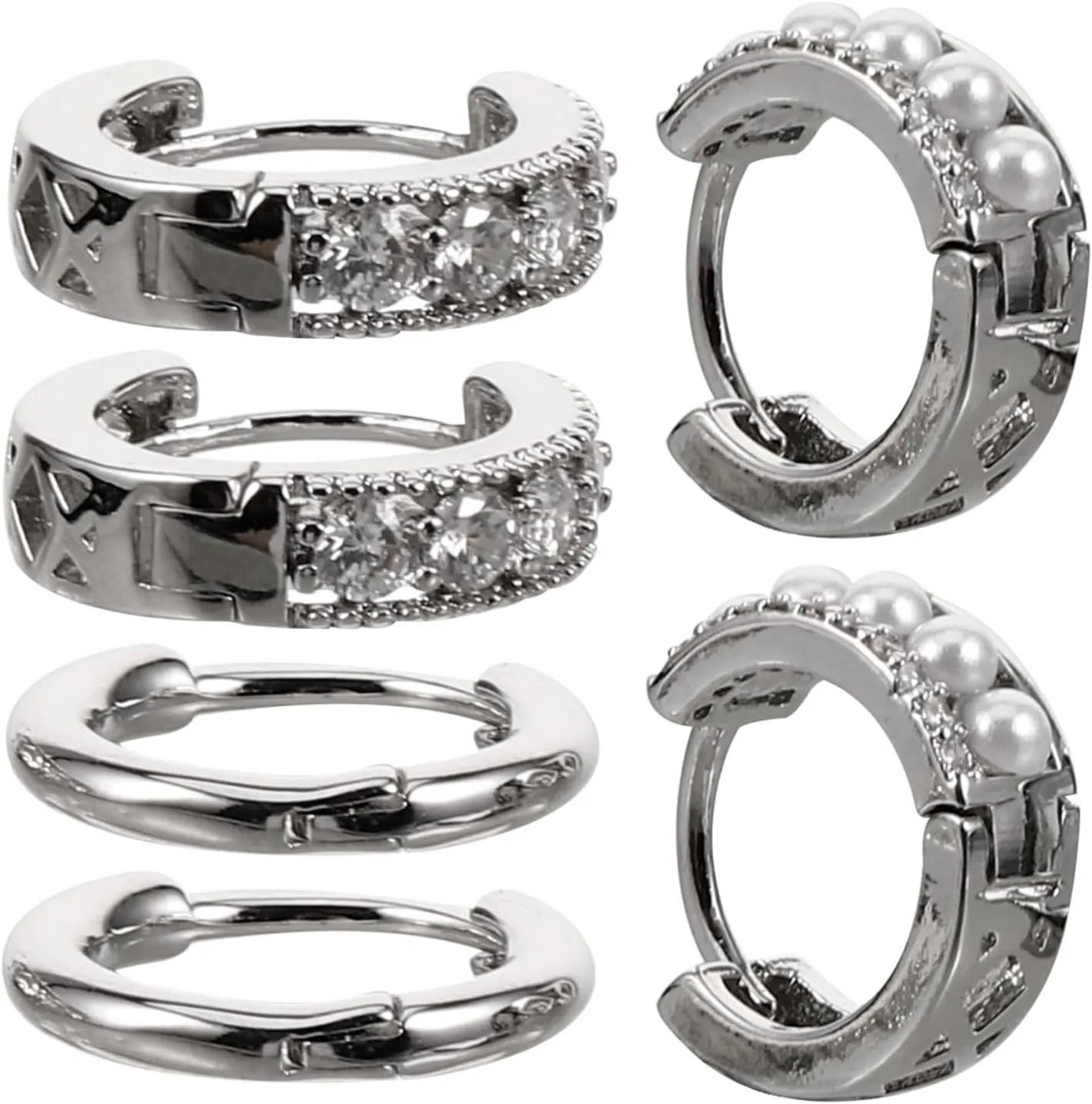 Didiseaon Fashionable Hoop Earring Combination Set Small Hoop Earrings Hoop Earrings Minimalist Earrings Lady Earrings