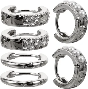 Didiseaon Fashionable Hoop Earring Combination Set Small Hoop Earrings Hoop Earrings Minimalist Earrings Lady Earrings
