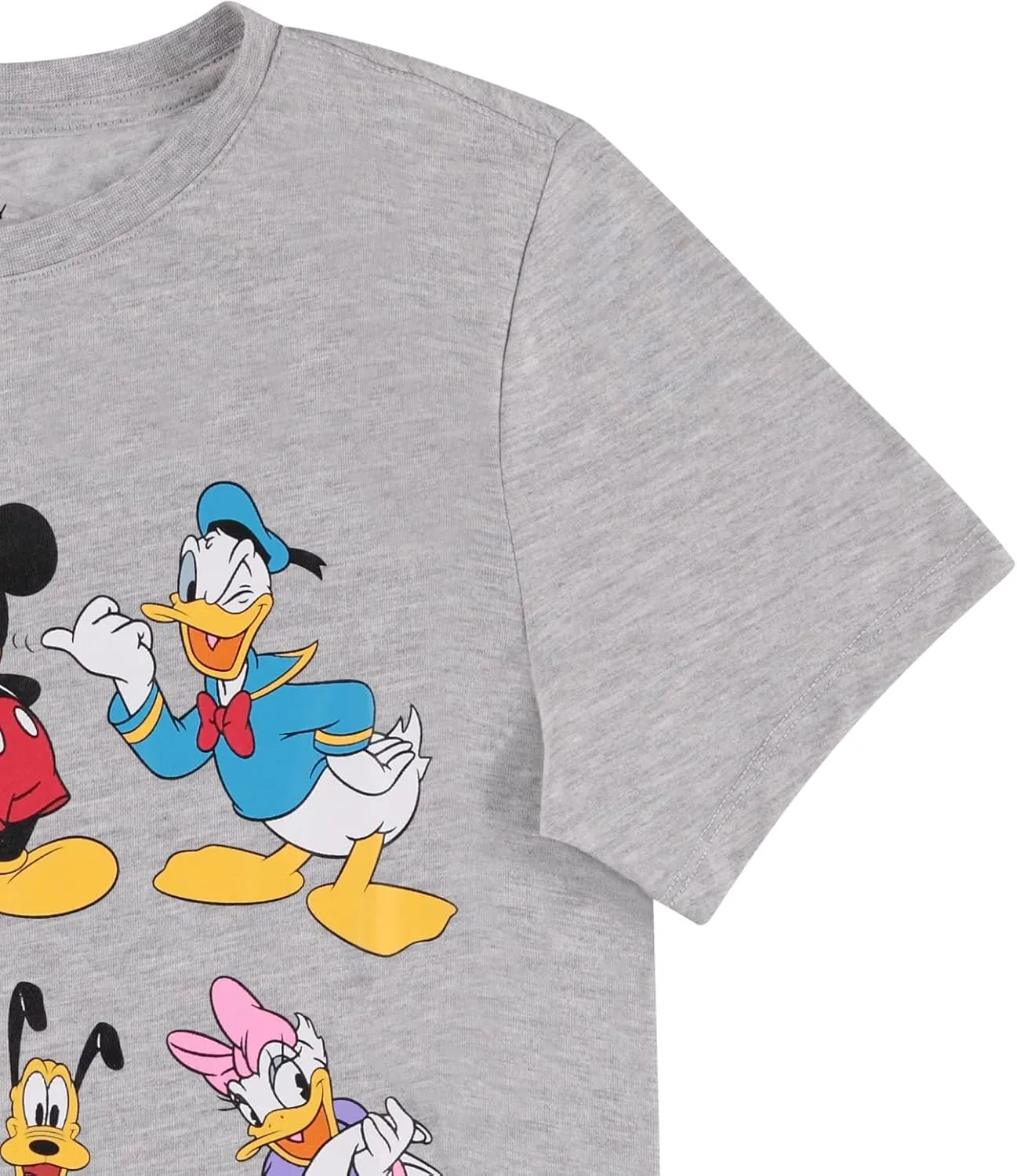 Disney Ladies Mickey Mouse Fashion Shirt - Womens Mickey & Minnie Mouse Top Curved Hem Hi Lo Short Sleeve Tee