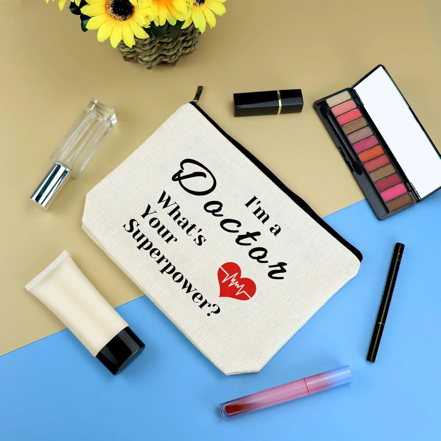 Doctor Gifts for Women Makeup Cosmetic Bag Doctor Appreciation Gifts Retirement Gifts for Doctor Christmas Birthday Gifts Medical Doctor Graduation Gift Thank You Gifts for Doctor Travel Pouch
